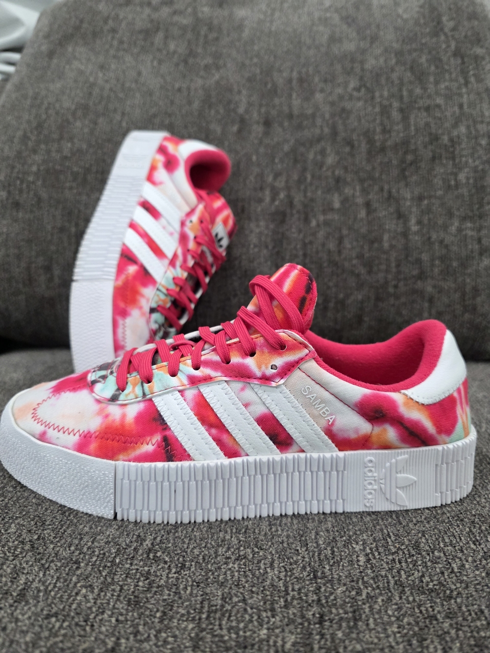 Adidas Samba Platform Women’s Sneakers - Pink Tie-Dye - Picture 3 of 8
